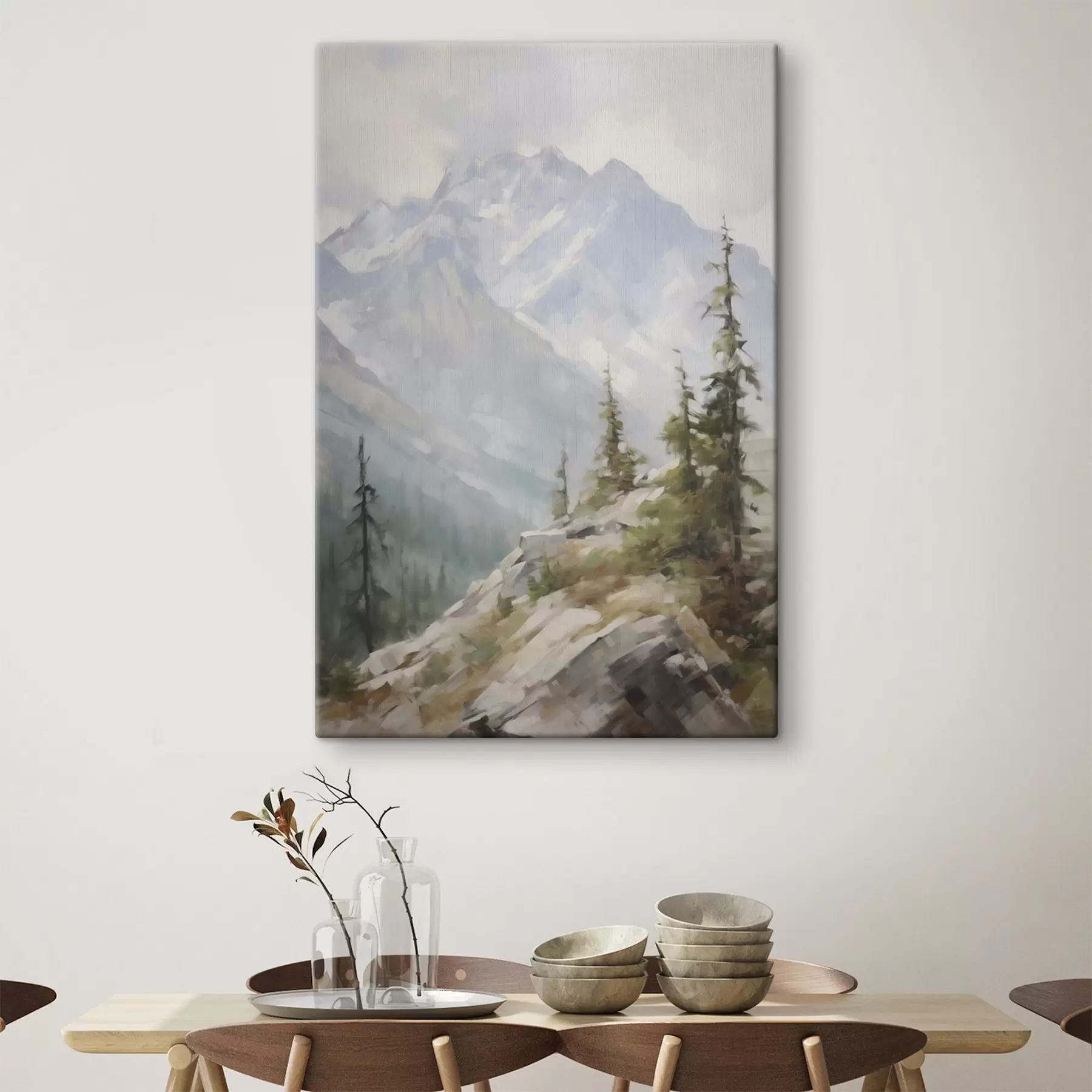 Obraz Smreky na pozadí hôr s46202