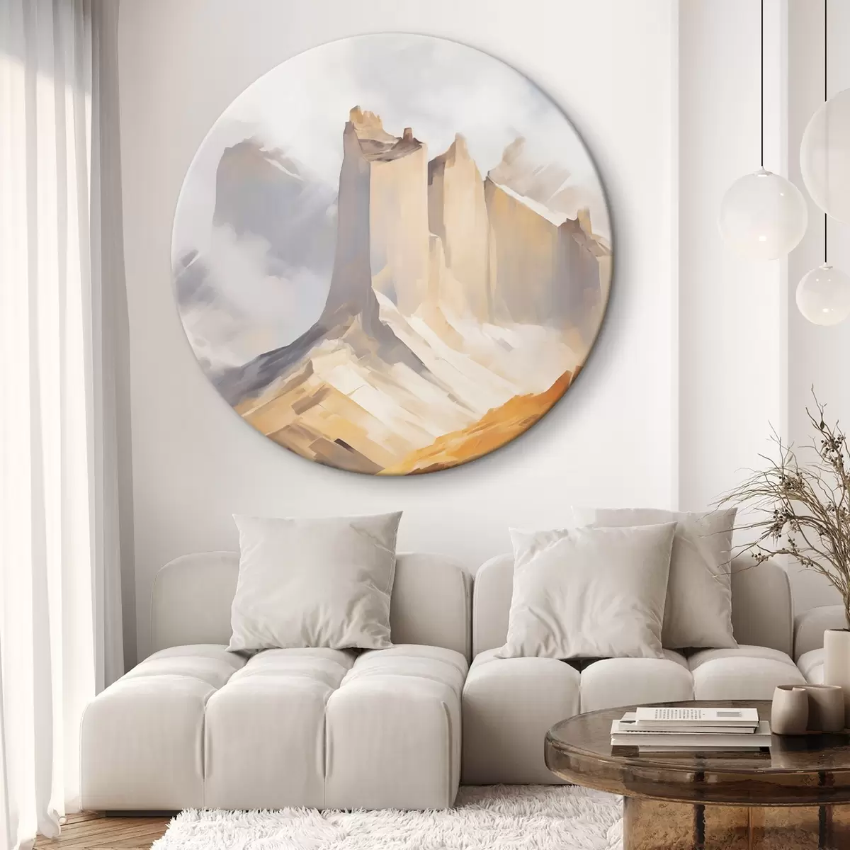 Okrúhle obrazy Skalnaté hory r46195 Okrúhle obrazy Skalnaté hory r46195