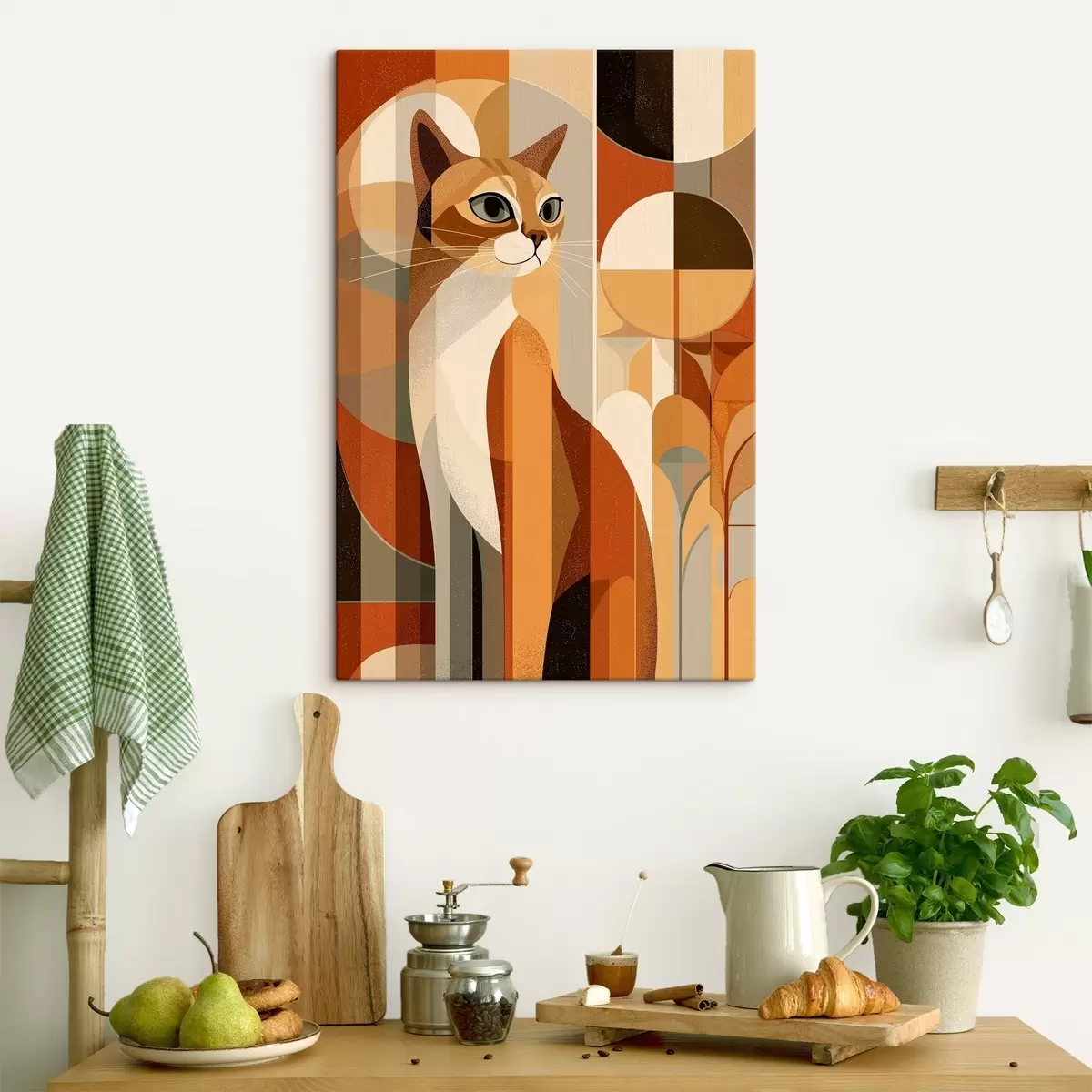 Obraz Geometrická mačka s46208