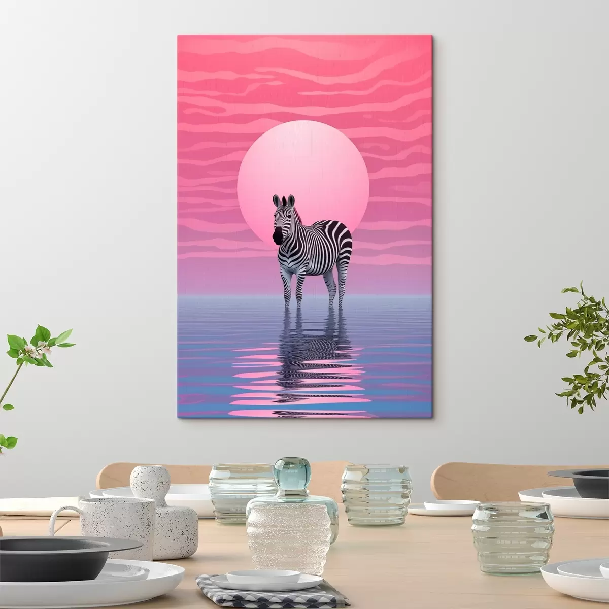 Obraz Zebra pri západe slnka s46230