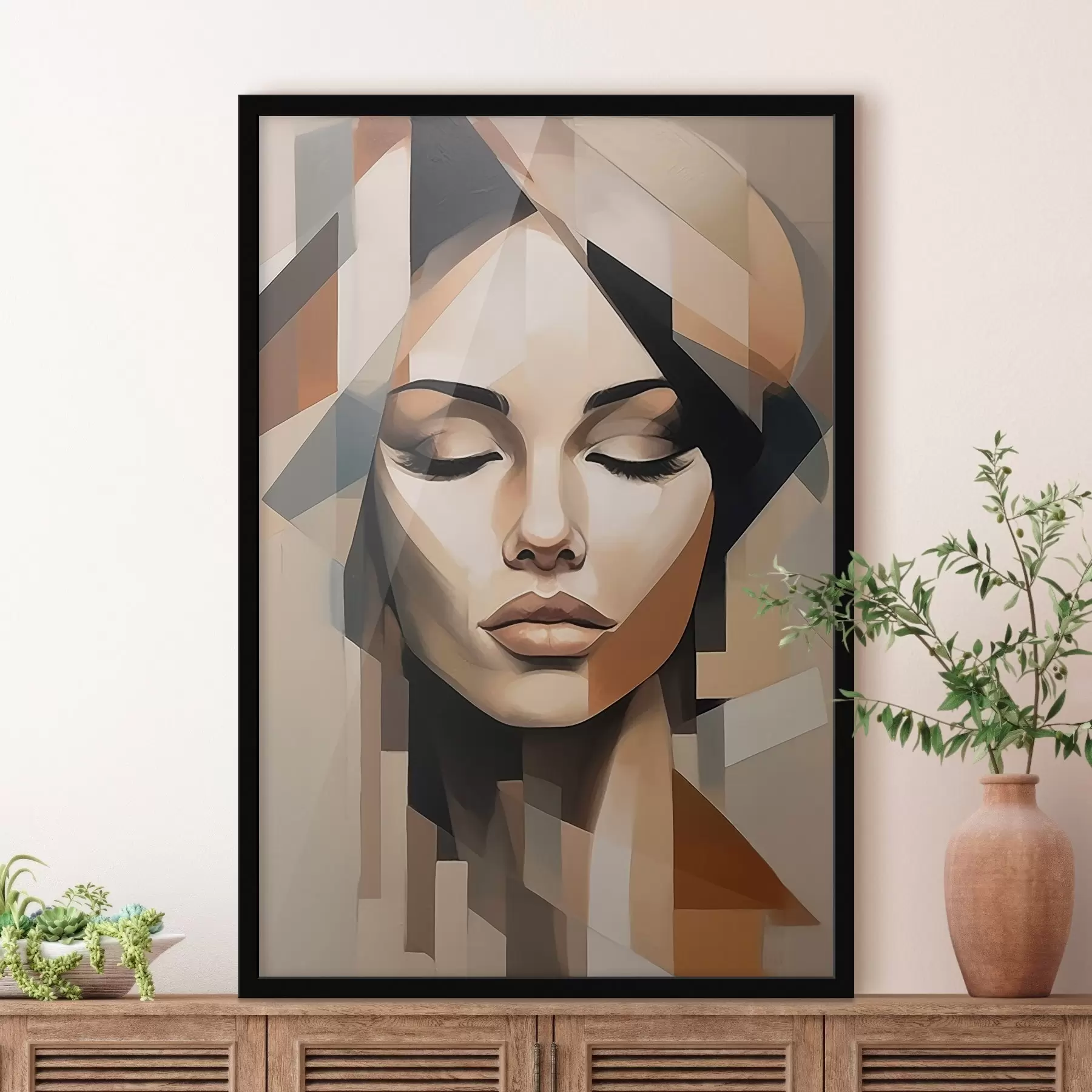 Fototapety Geometrický ženský portrét f46220