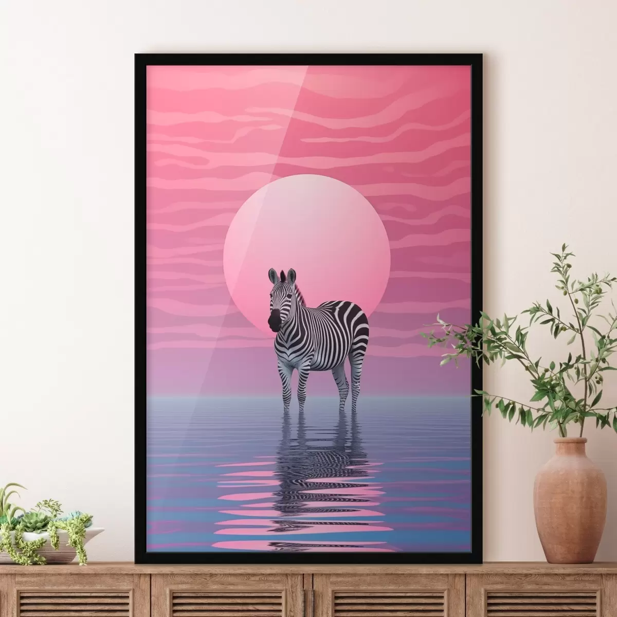 Plagáty Zebra pri západe slnka f46230