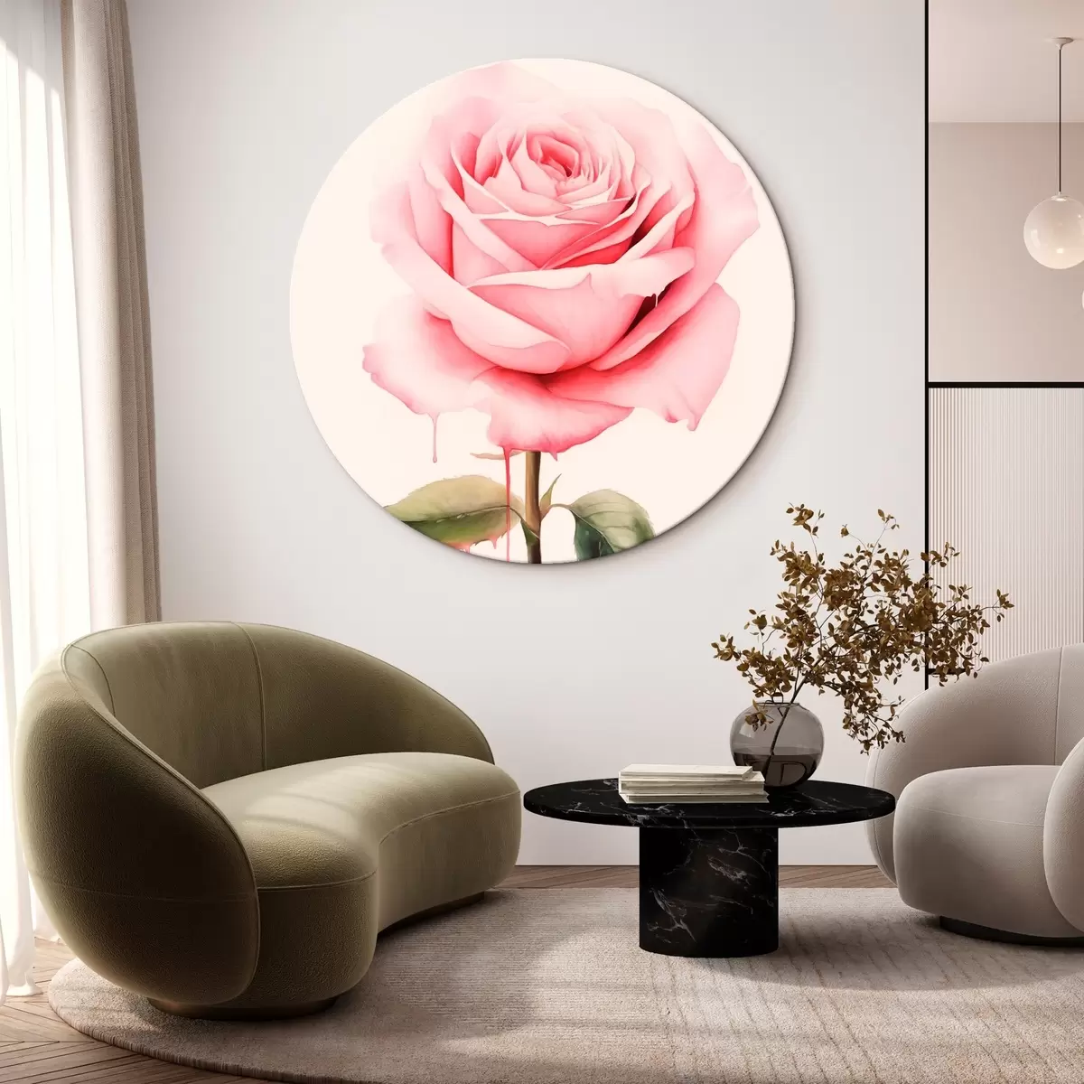 Okrúhle obrazy Rose r46203