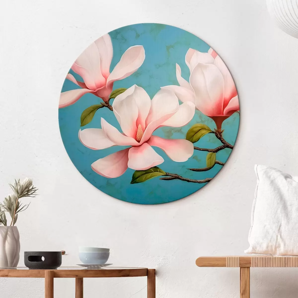 Okrúhle obrazy Magnólia r46211