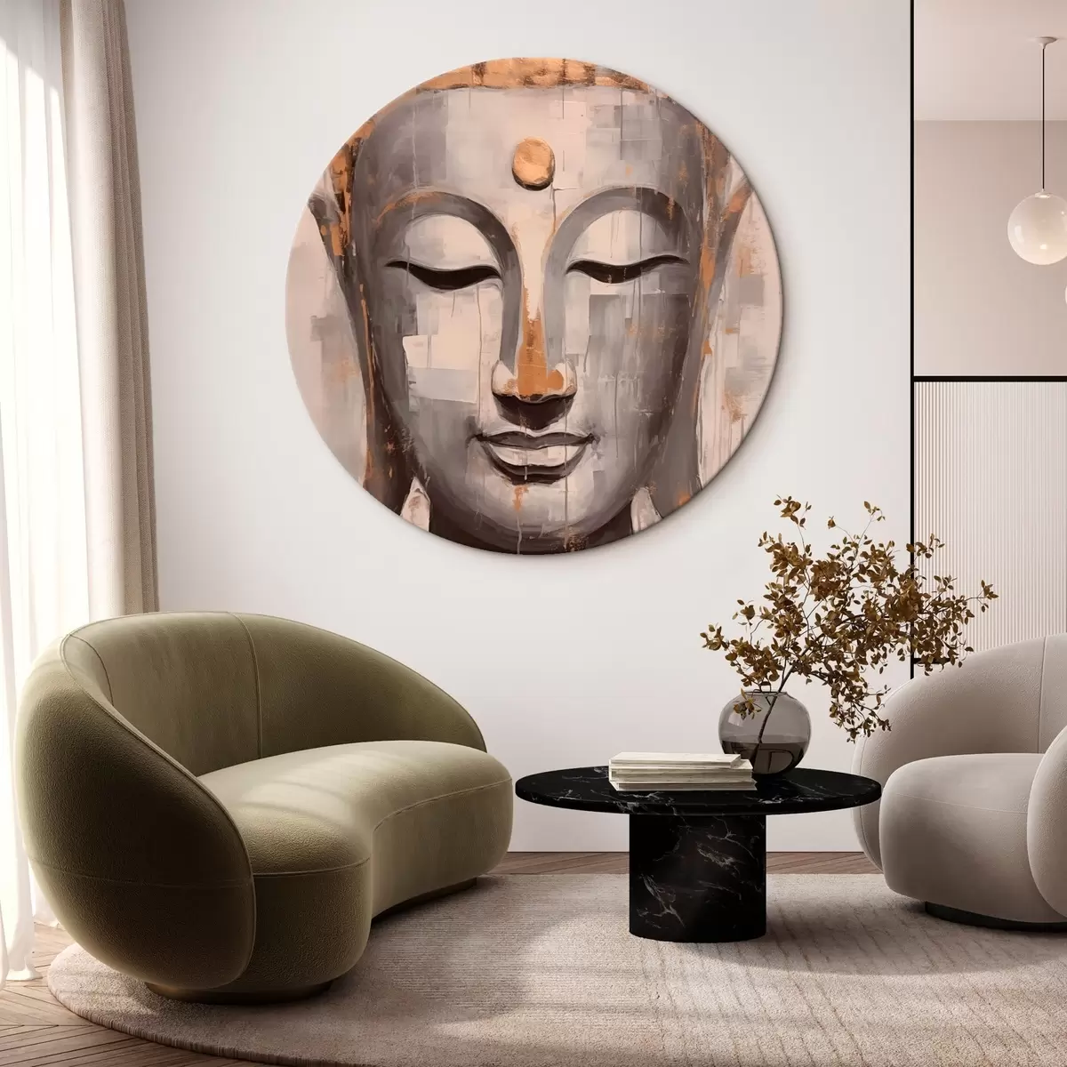 Okrúhle obrazy Budha r46219