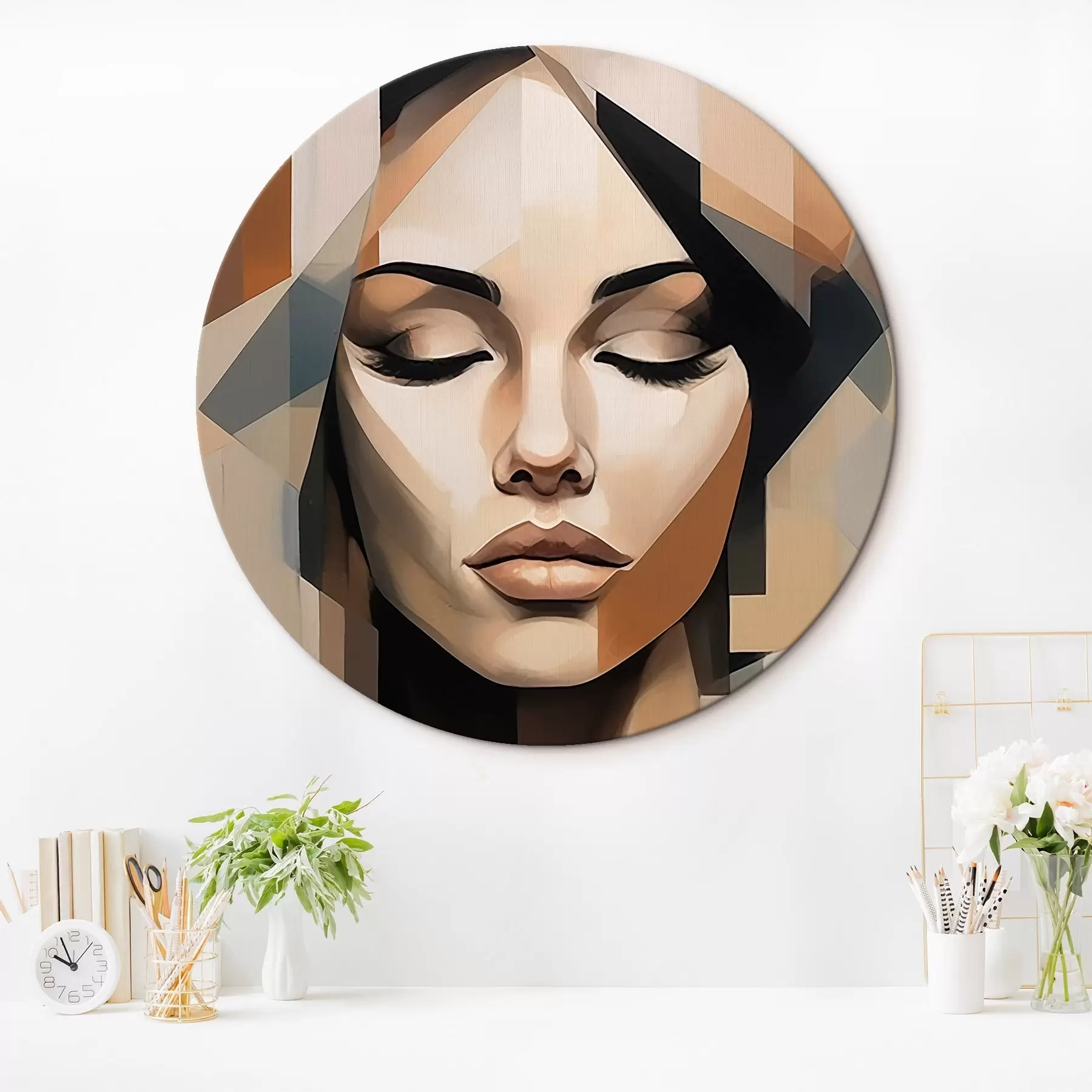 Obraz Geometrický ženský portrét r46220
