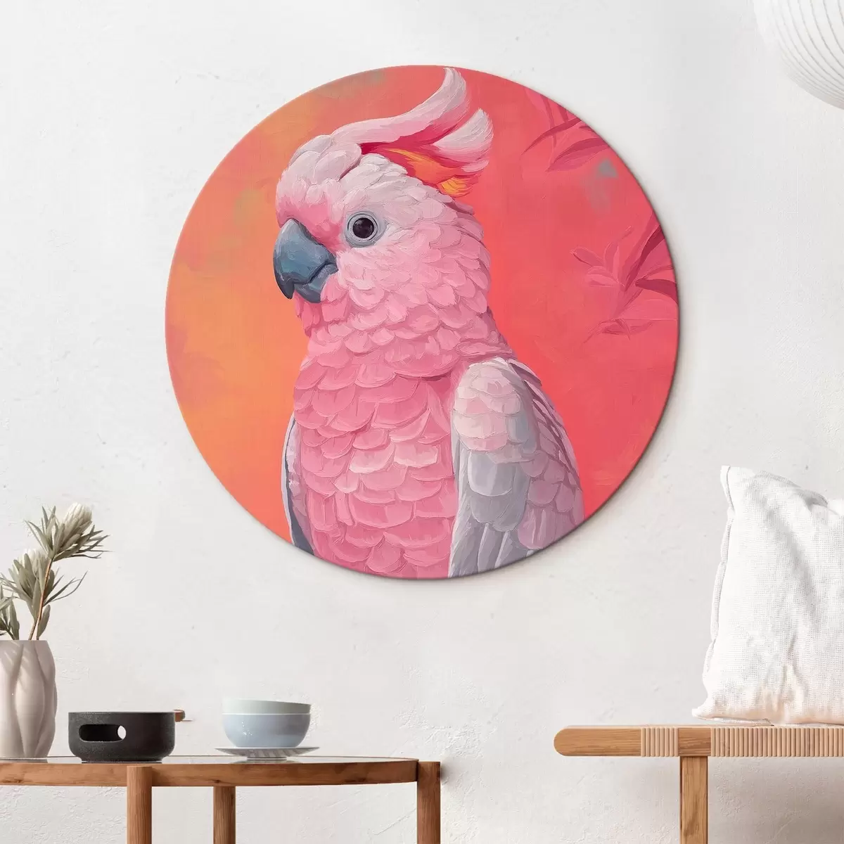 Okrúhle obrazy Papagáj r46222