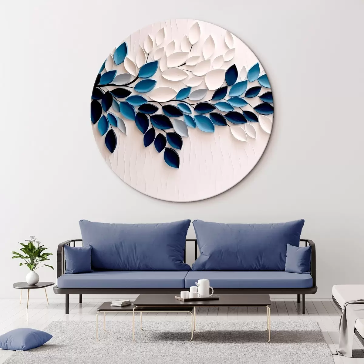 Okrúhle obrazy Listy r46227