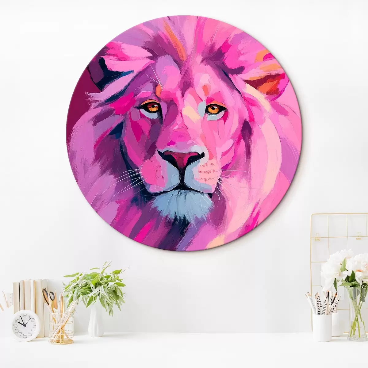 Okrúhle obrazy Lion r46243