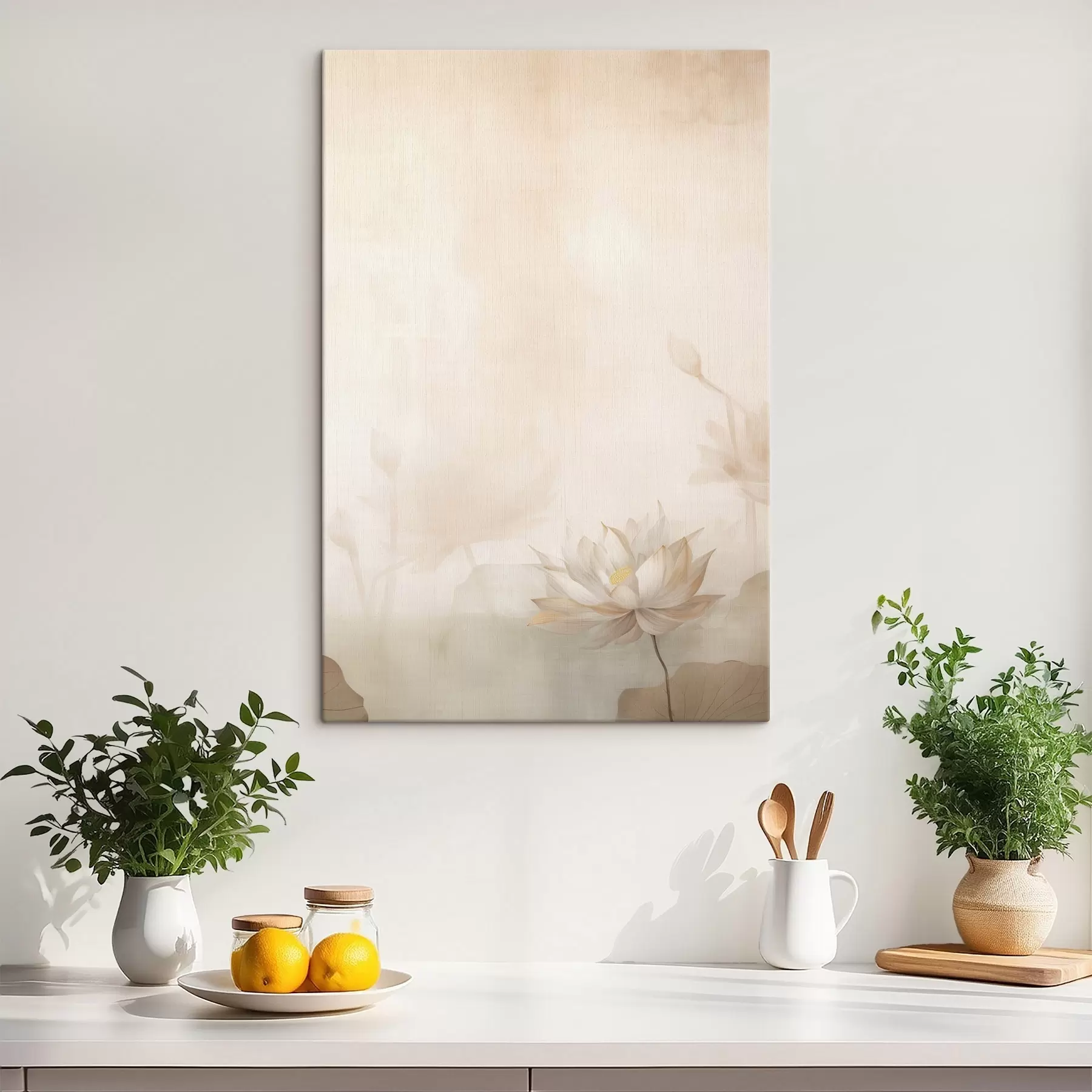 Obraz Kvet lotosu na svetlom pozadí s46070