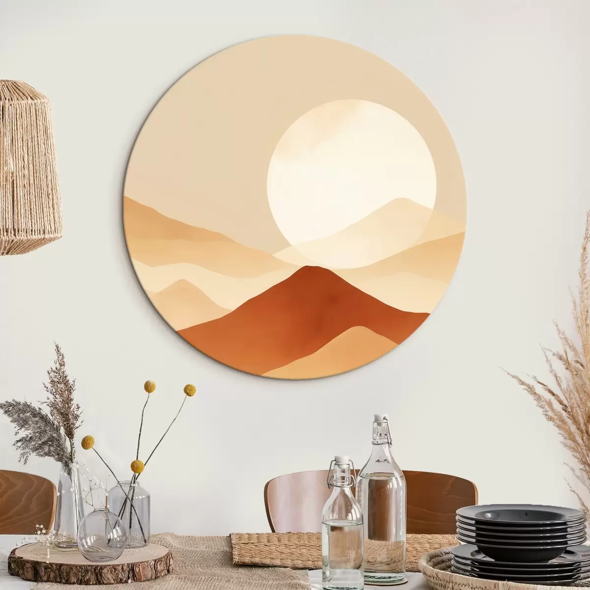 Okrúhle obrazy Obrovský mesiac na pozadí r46083