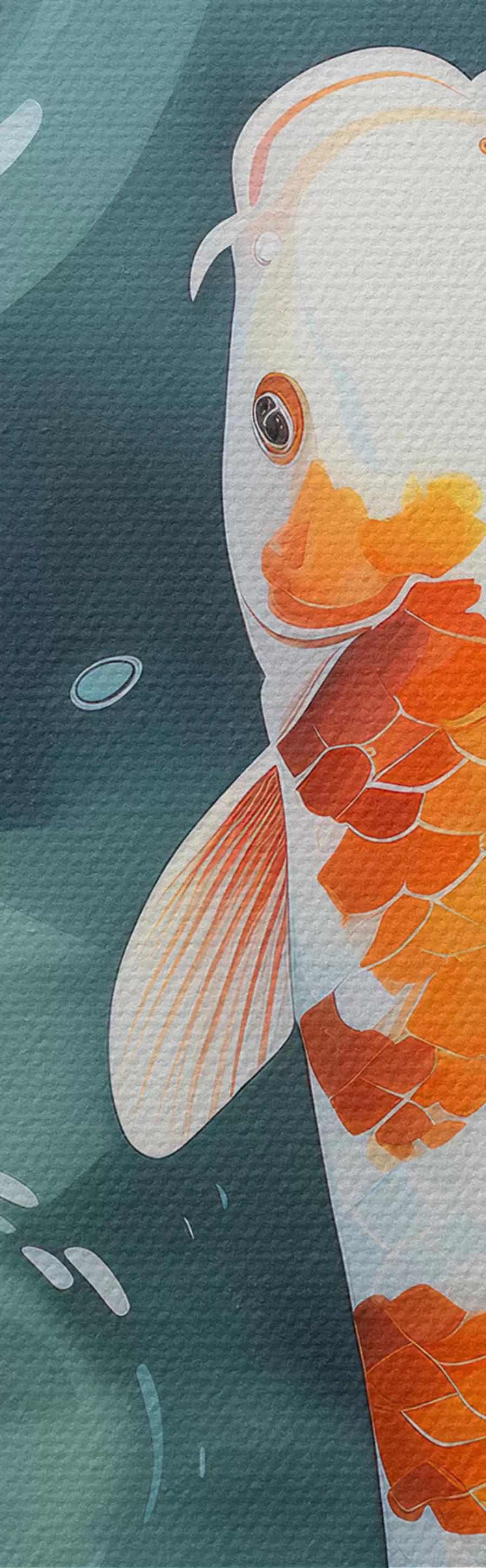 Obraz Jasné obrazy lotosových kvetov a rýb v rybníku m00869