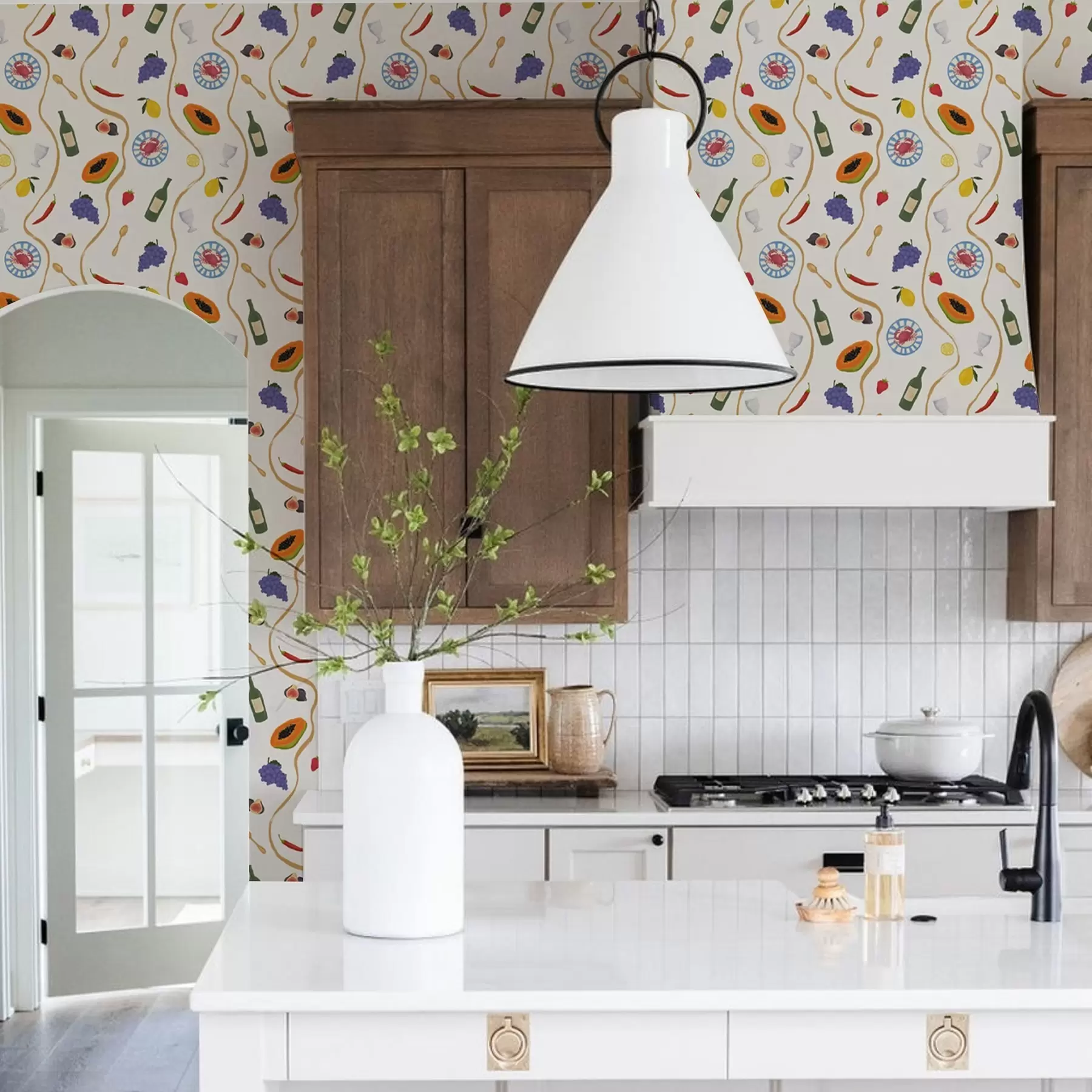 Fototapety Fľaše, papája, citróny a koreniny na svetlom pozadí a00802