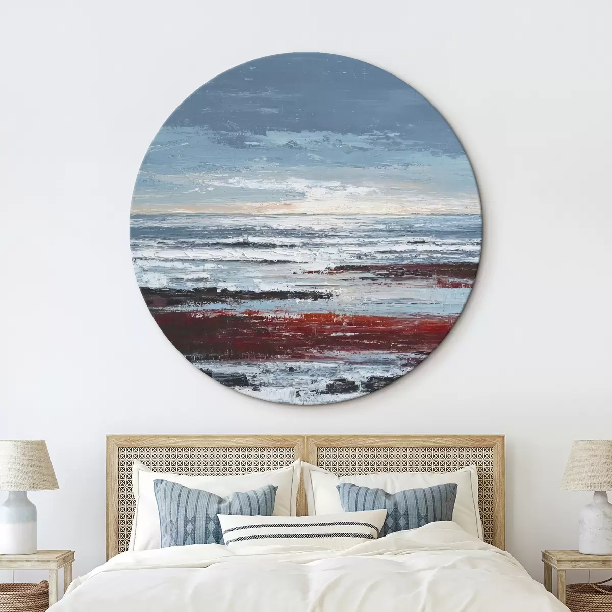 Okrúhle obrazy Abstraktný horizont r46131