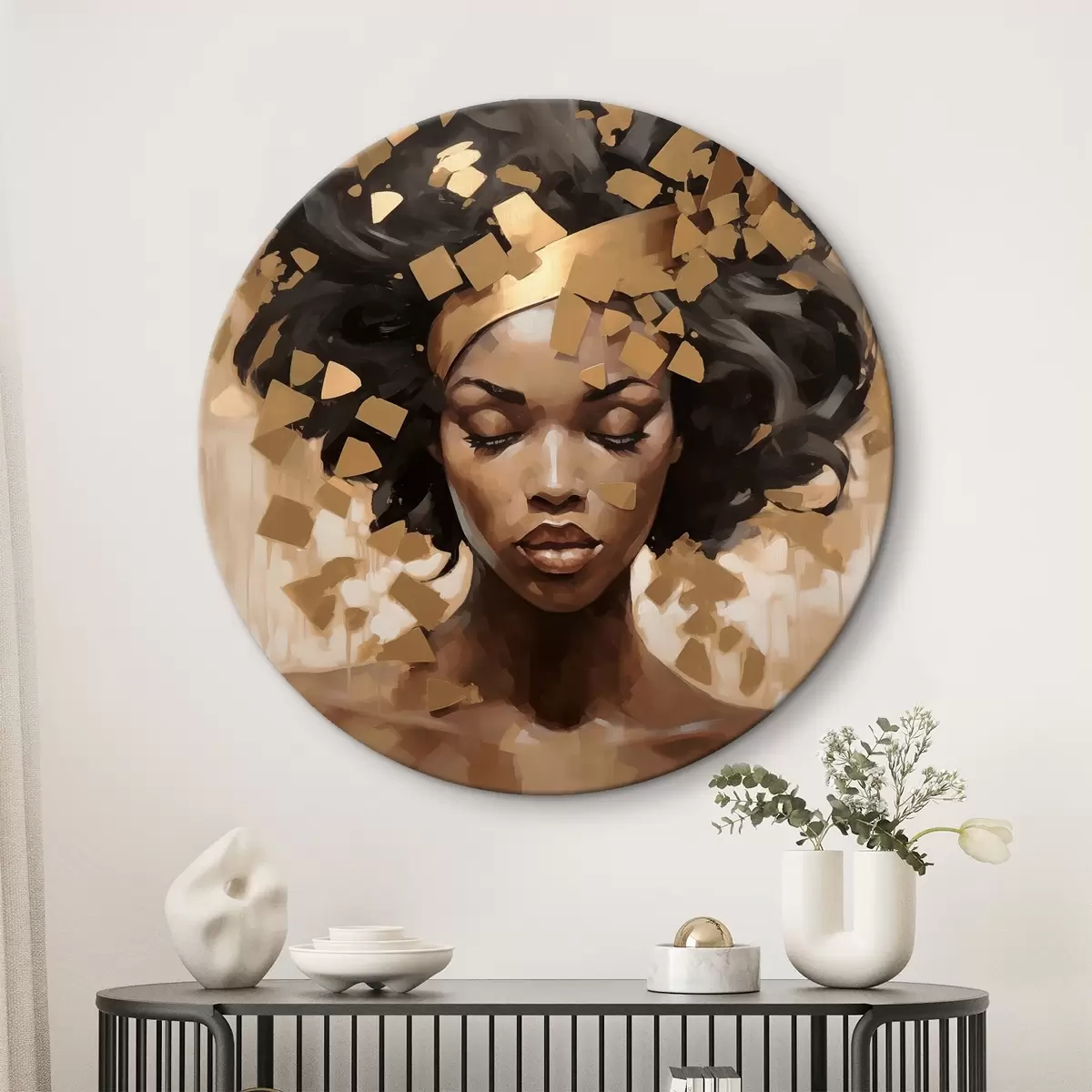 Okrúhle obrazy Portrét ženy r46259