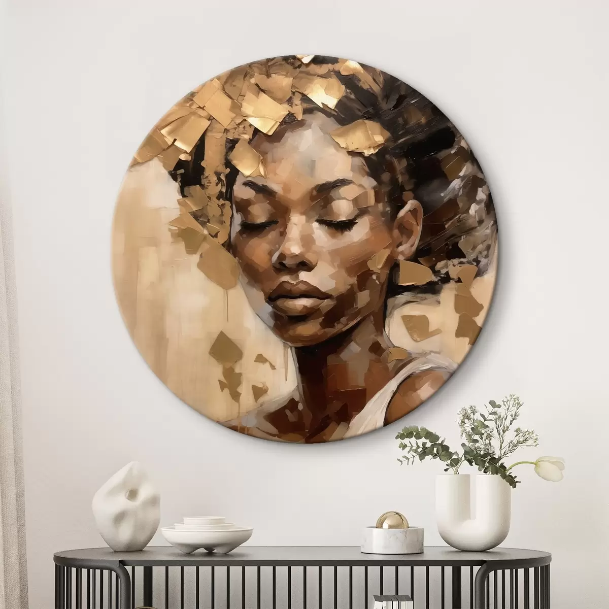 Okrúhle obrazy Portrét ženy r46260