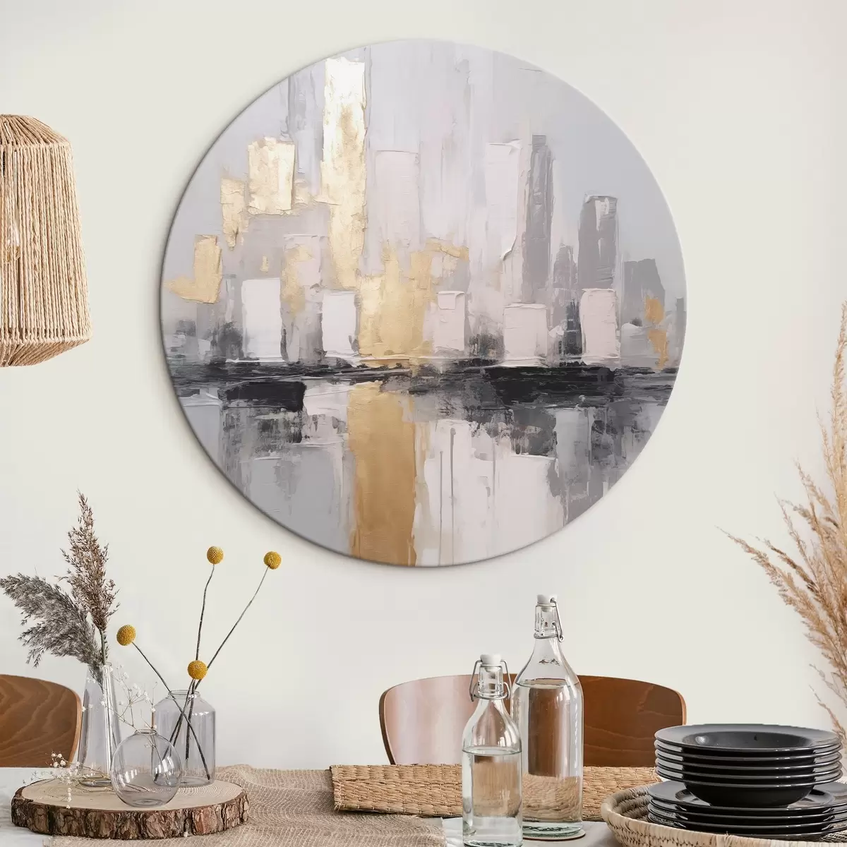 Okrúhle obrazy Abstrakcia r46297