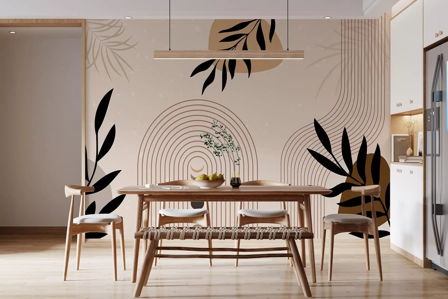 Fototapety Abstrakt s rastlinami w04745