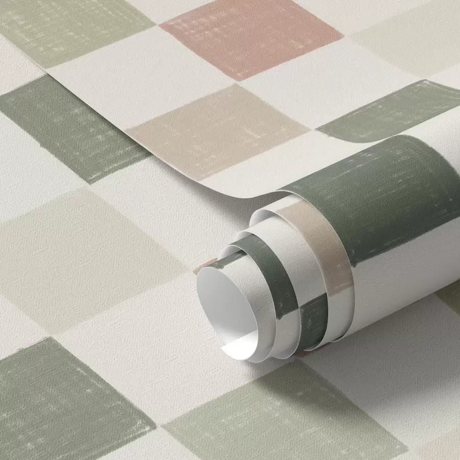 Fototapety Mäkká deka v pastelových odtieňoch zelenej, ružovej a béžovej farby a00676