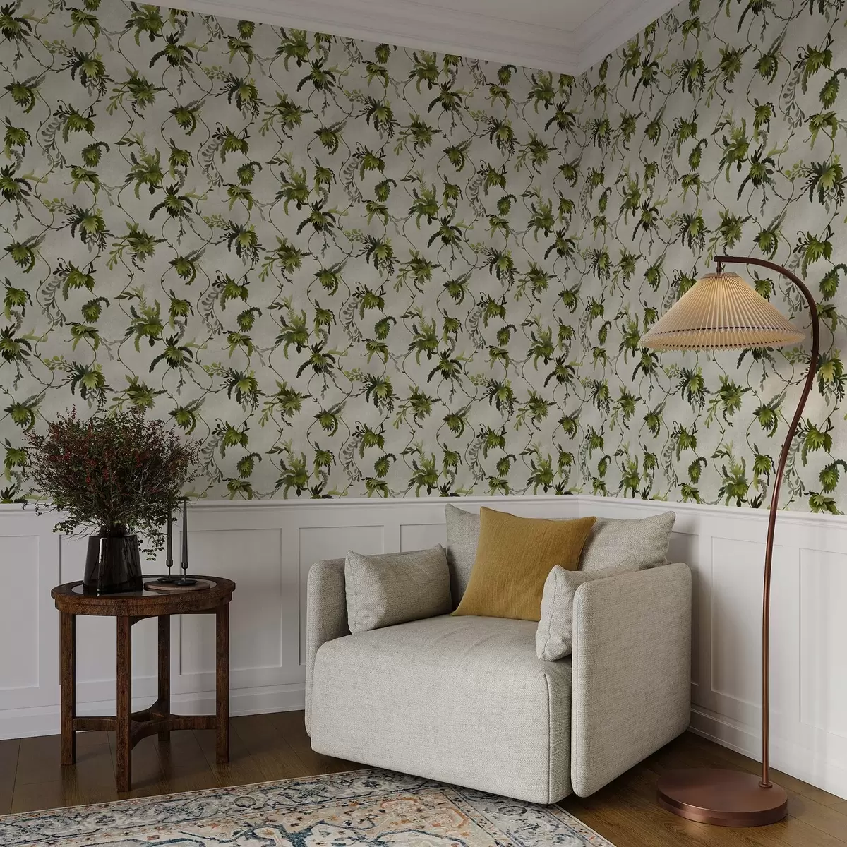 Tapety Lezenie po vetvách s listami na svetlom pozadí a00806