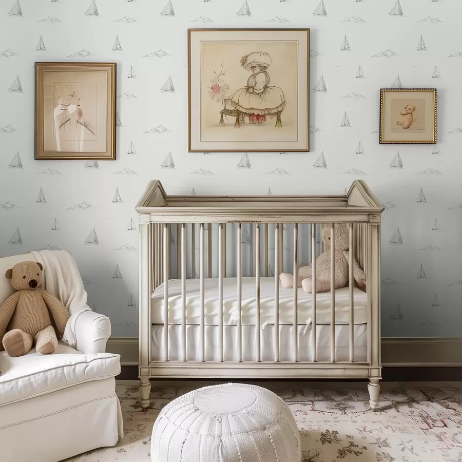 Fototapety Náčrt jachtov a ostrovov, svetlé pozadie a00654v2