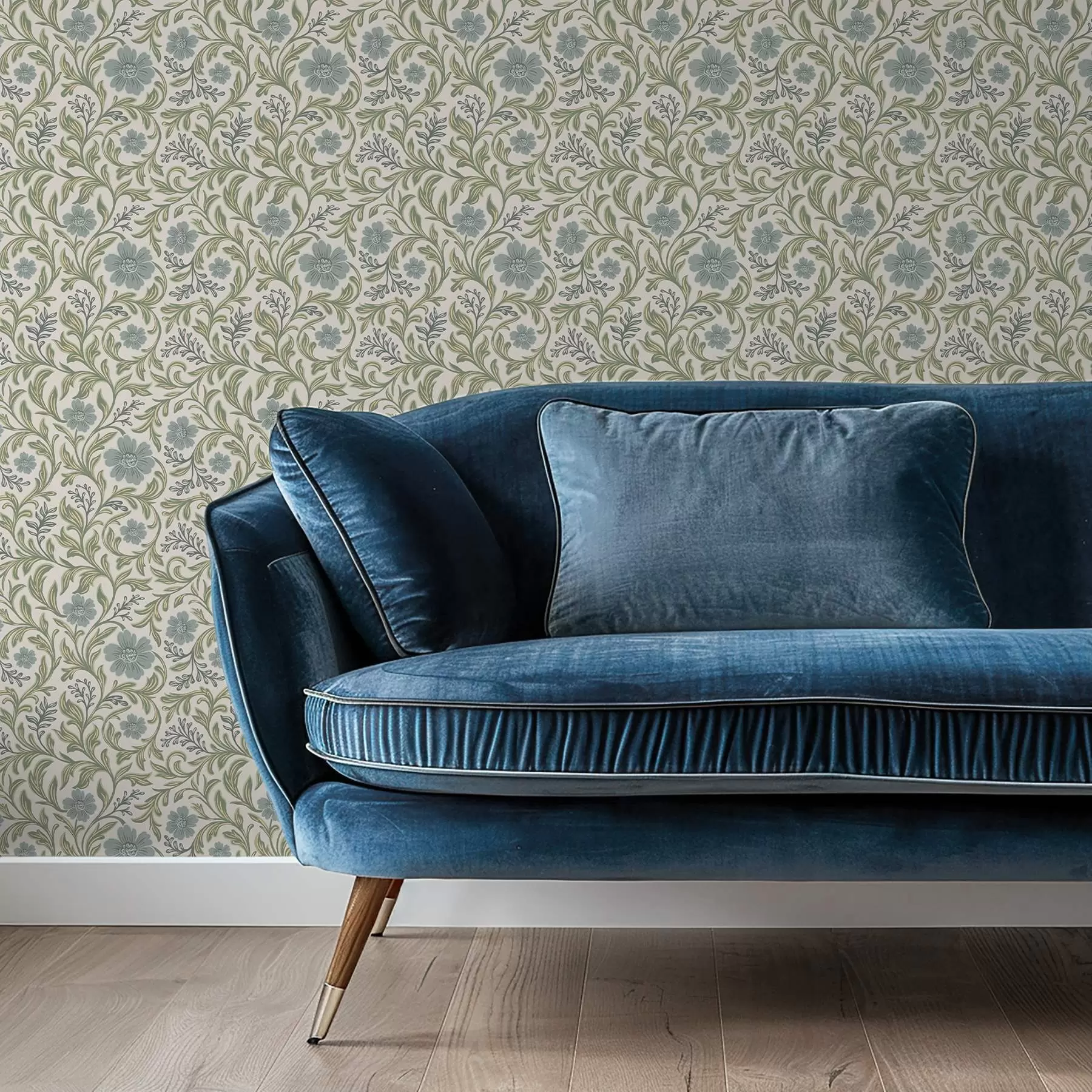 Fototapety Šedý kvetinový ornament na svetlom pozadí a00712