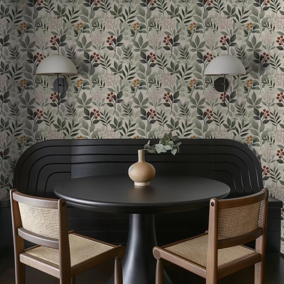 Tapety Listy s bobuľami, svetlé pozadie a00713 Tapety Listy s bobuľami, svetlé pozadie a00713