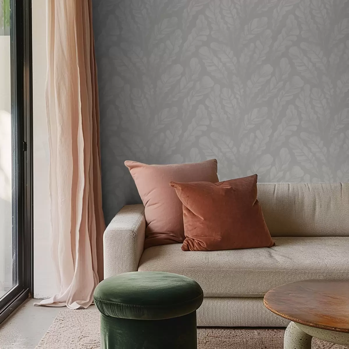 Tapety Veľké perie v jemných sivých odtieňoch a00839