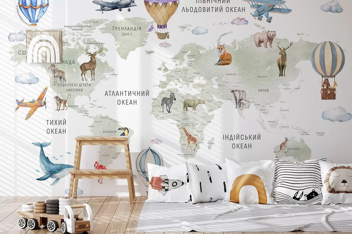 Fototapety Zelený atlas ukrajinsky c00001uk