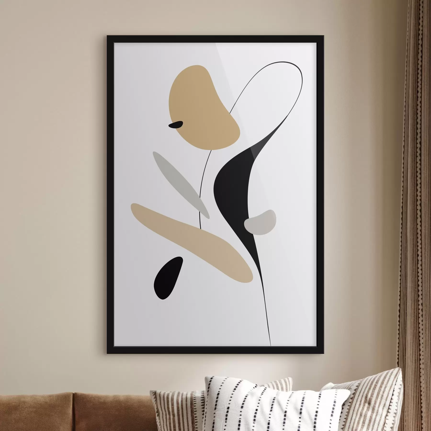 Fototapety Abstraktná kompozícia s bodkami a čiarami f46350