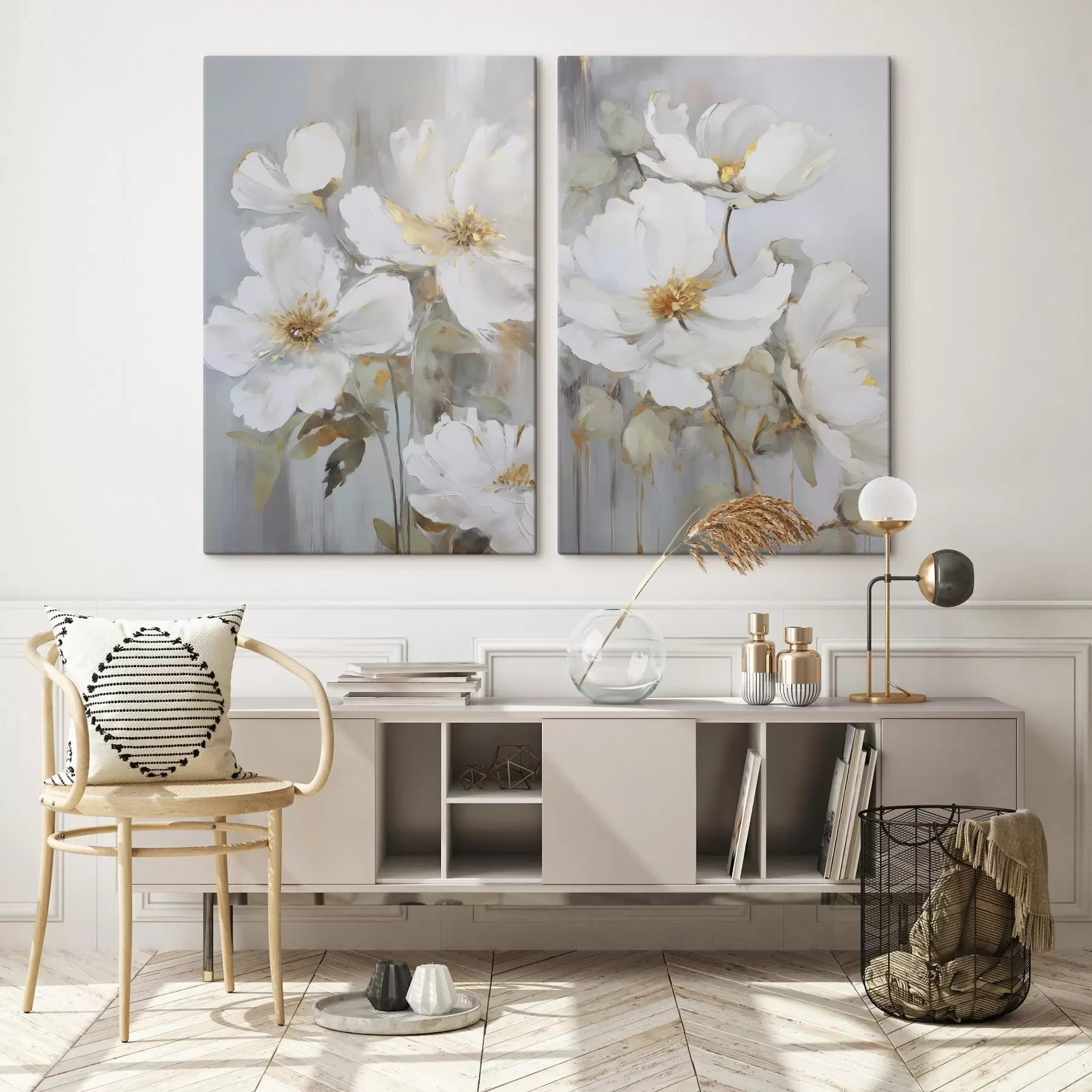 Obraz Abstraktné kvety imitácia maľby m00906