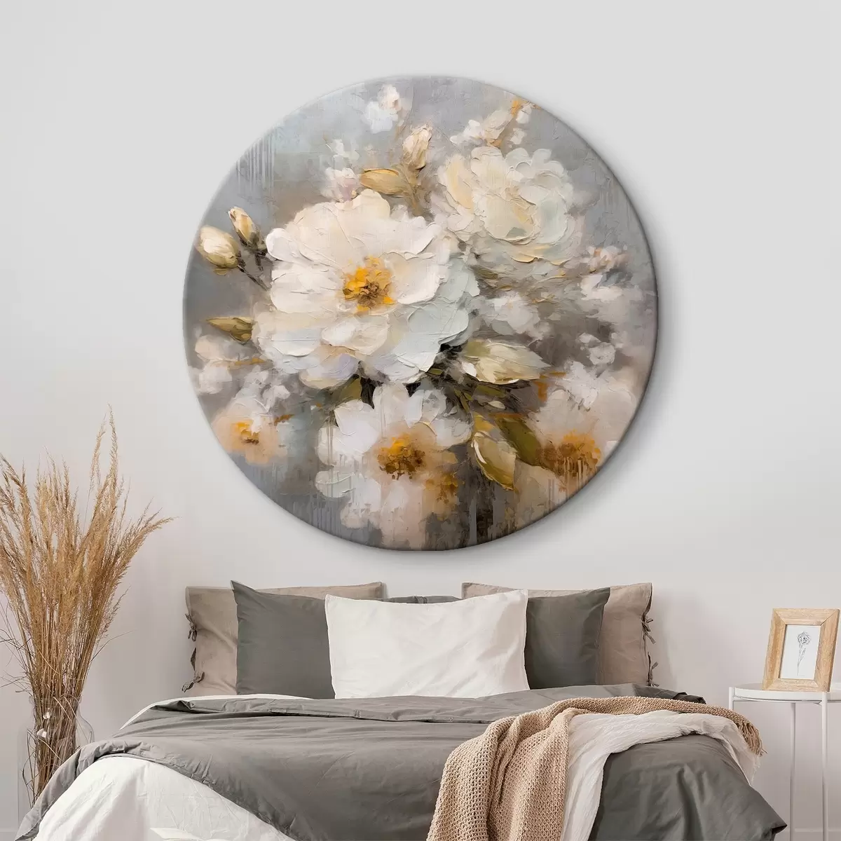 Okrúhle obrazy Abstraktné kvety r46265