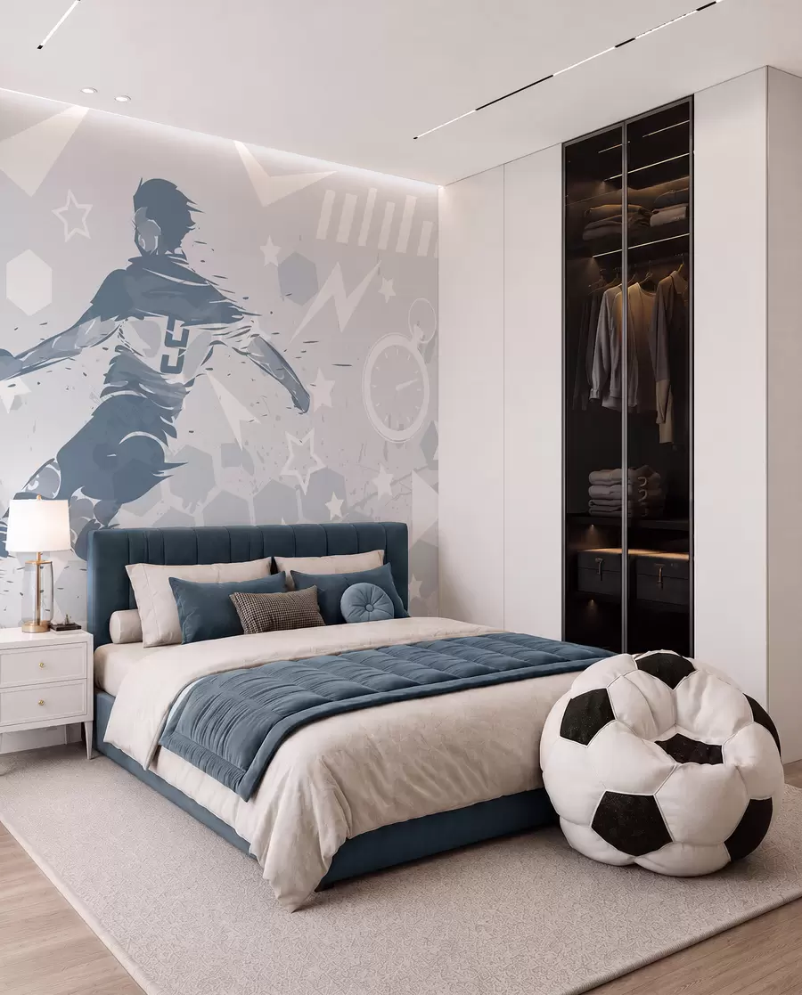 Fototapety Futbal modrým atramentom w04763v1