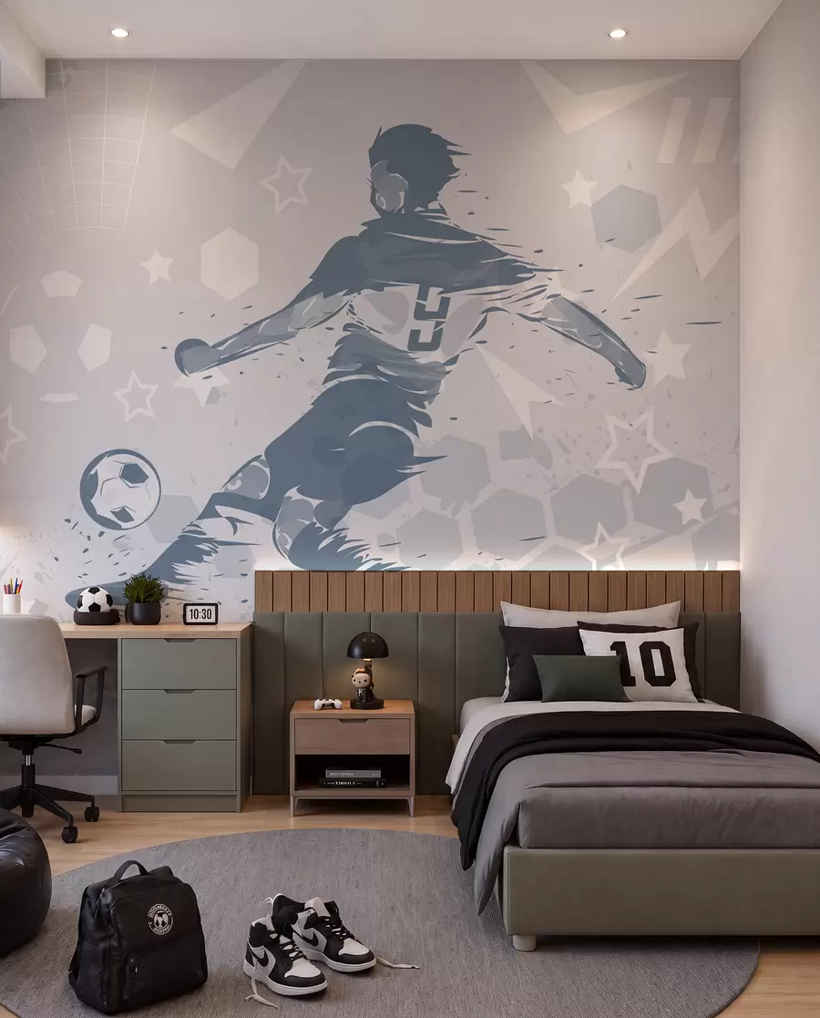 Fototapety Futbal modrým atramentom w04763v1