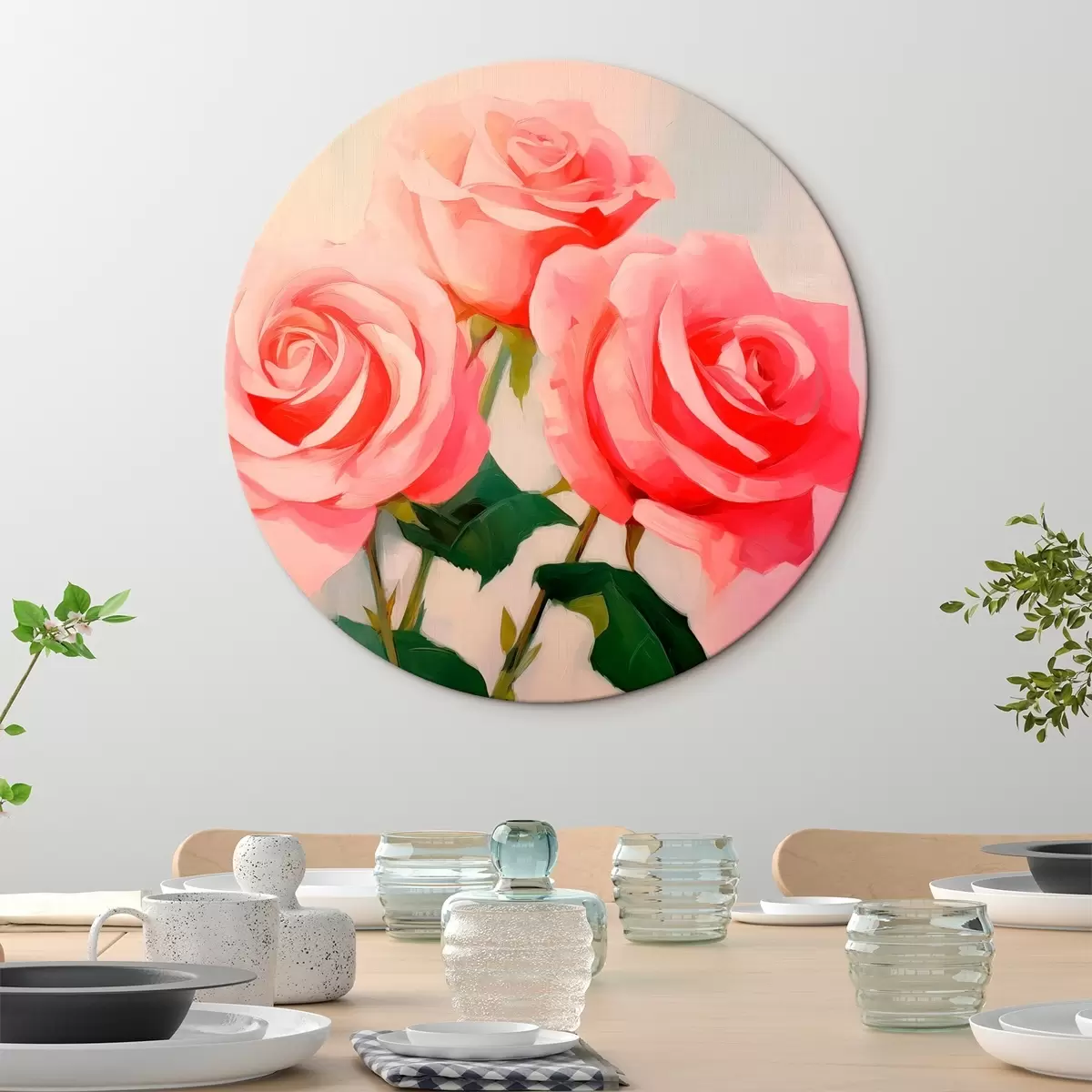 Okrúhle obrazy Ruže r46416