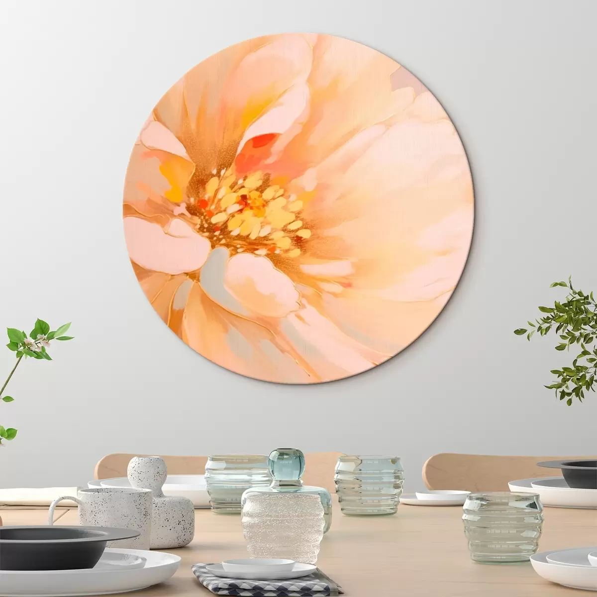 Okrúhle obrazy Kvetina r46424