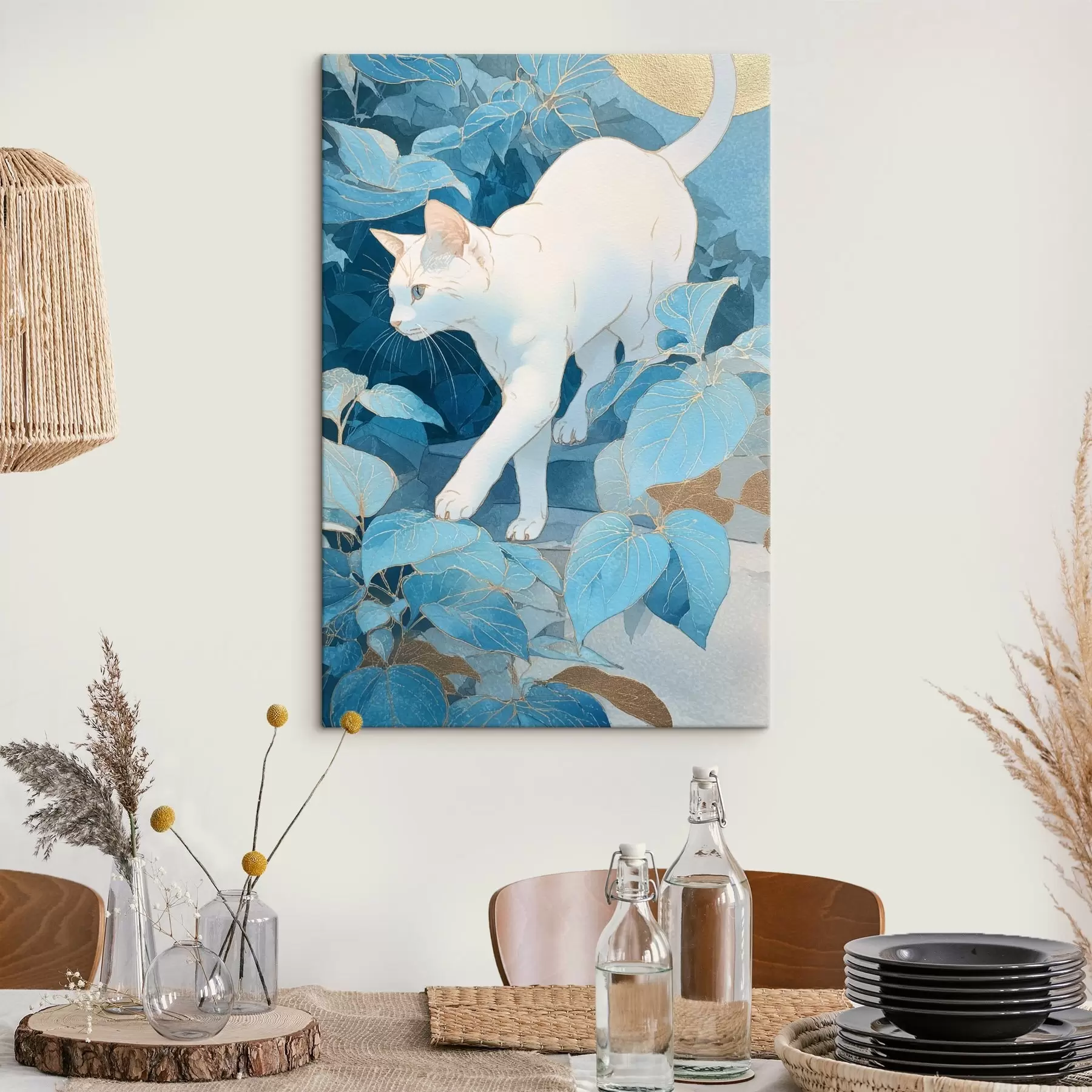 Obraz Mačka medzi lístím s46362