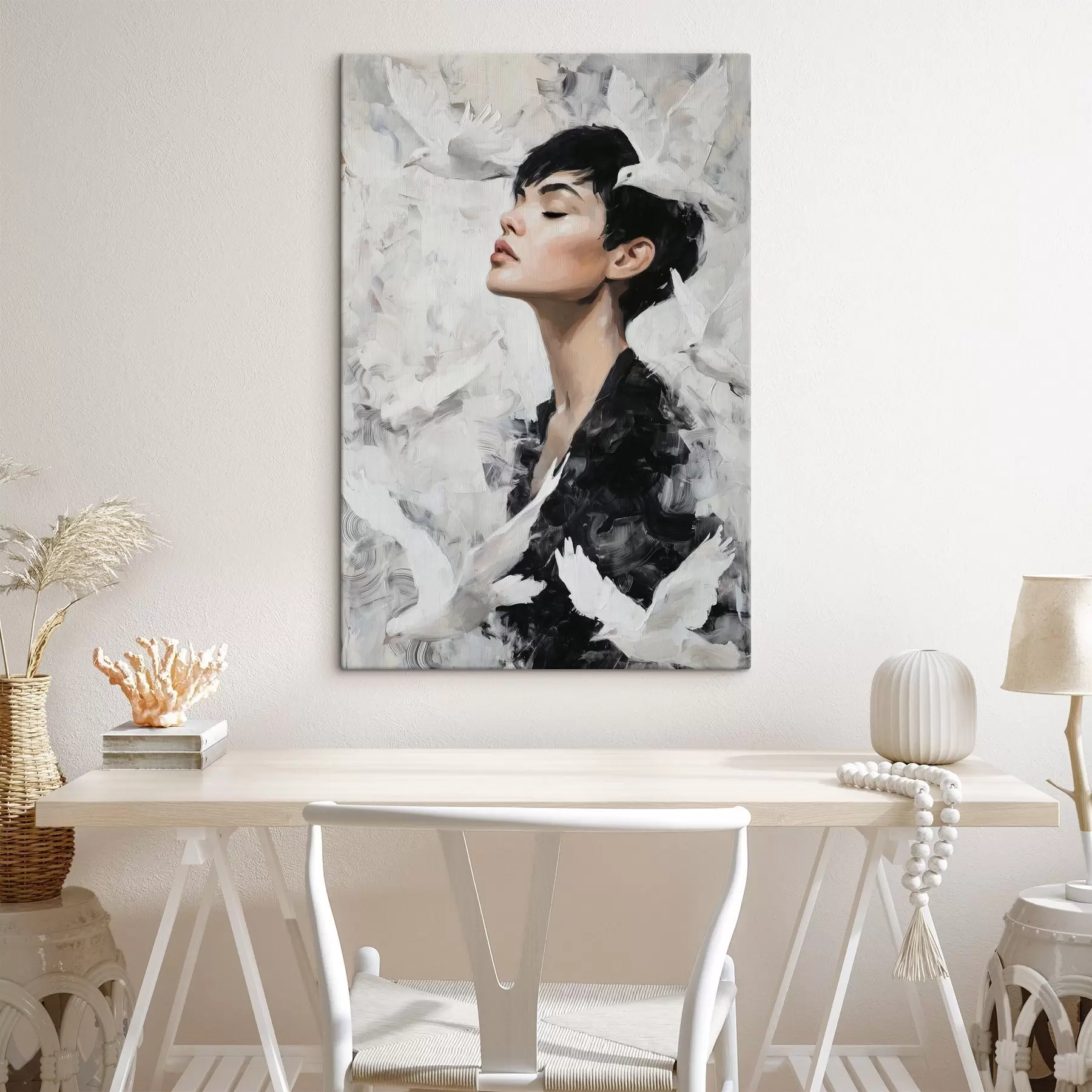 Obraz Dievča a vtáky s46365