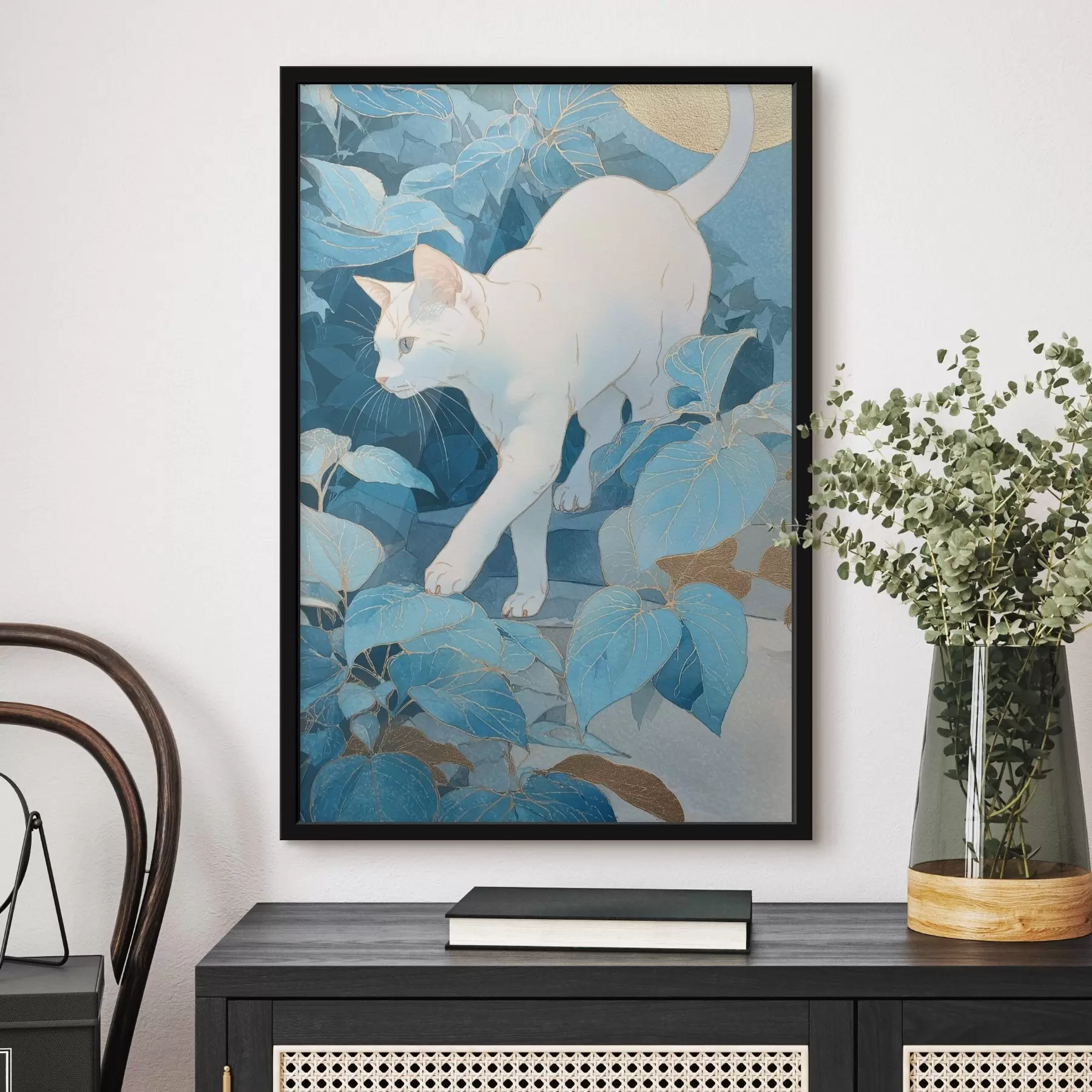 Fototapety Mačka medzi lístím f46362