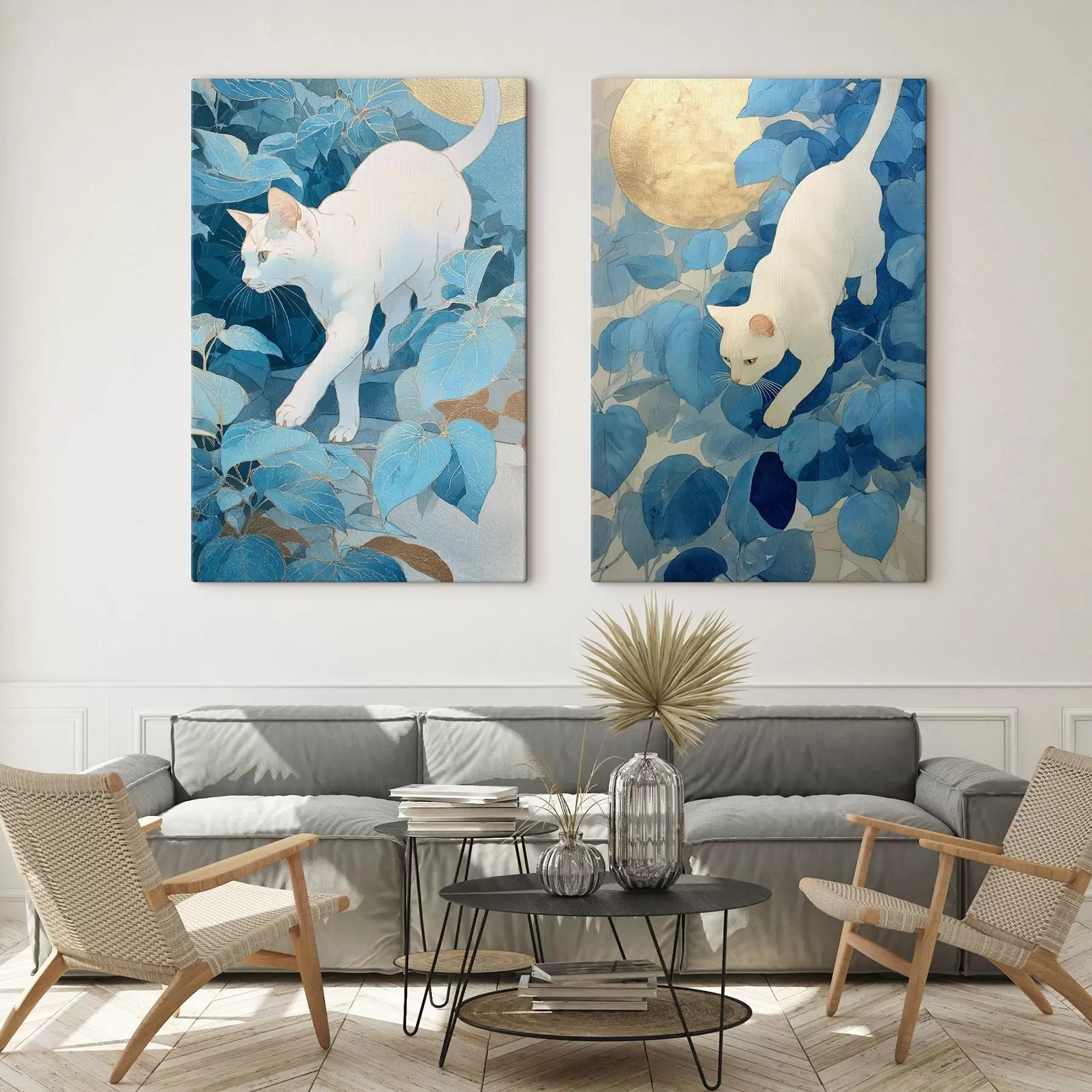 Obraz Biela mačka m00924