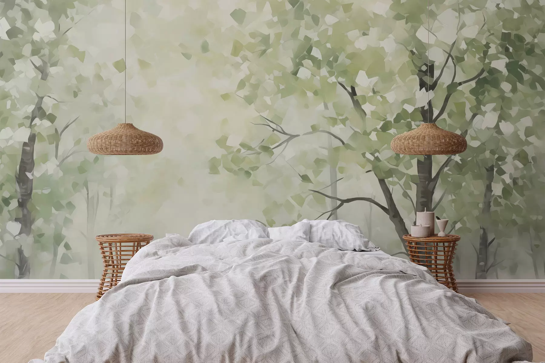 Fototapety Abstraktné stromy imitácia maľby w04781