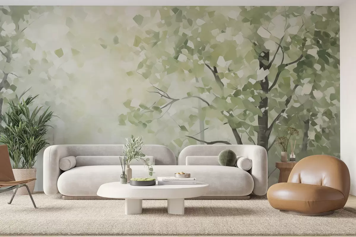 Fototapety Abstraktné stromy imitácia maľby w04781
