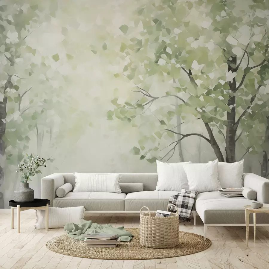 Fototapety Abstraktné stromy imitácia maľby w04781