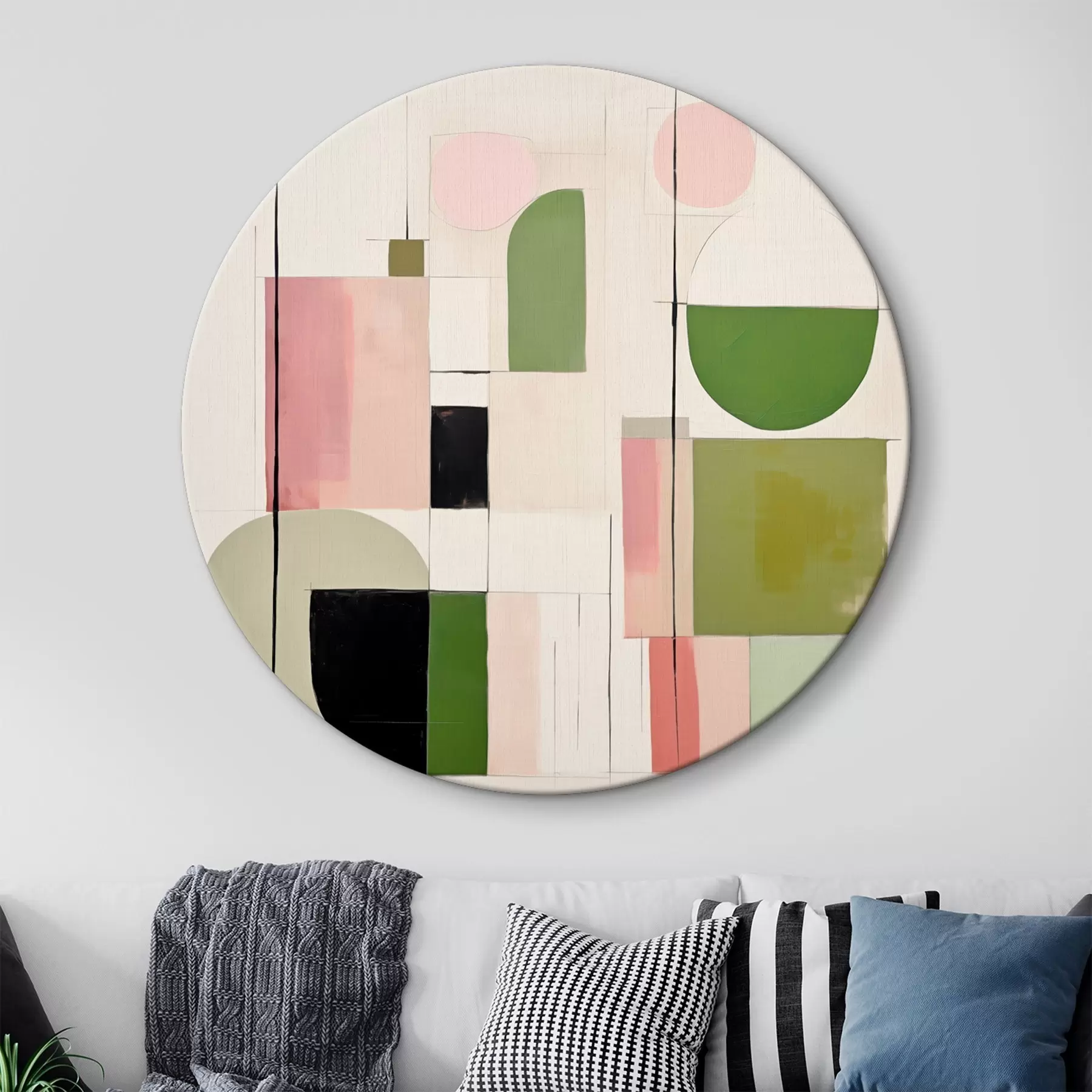 Obraz Abstraktné umenie s farebnými blokmi a čiarami r46313