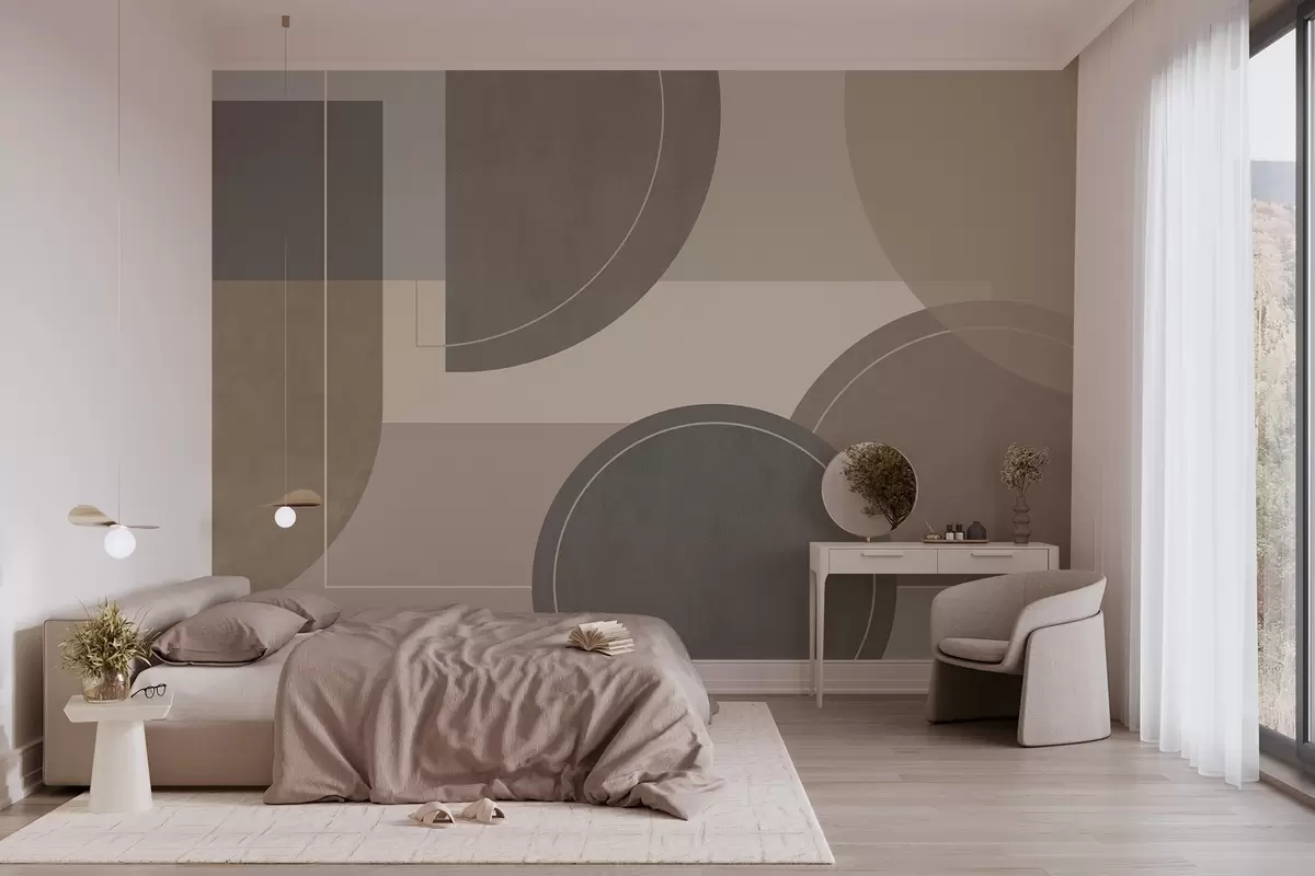 Fototapety moderná geometria v prírodných farbách w04811 - Uwalls.sk Fototapety moderná geometria v prírodných farbách w04811