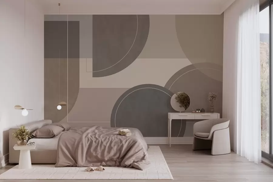 Fototapety moderná geometria v prírodných farbách w04811 - Uwalls.sk Fototapety moderná geometria v prírodných farbách w04811