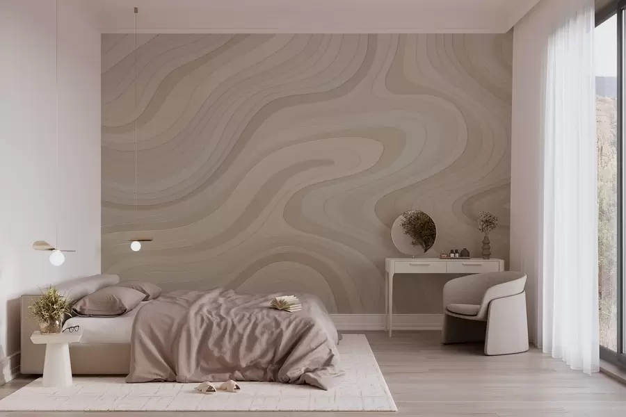 Fototapety abstraktné vlny v práškových odtieňoch w04813 - Uwalls.sk Fototapety abstraktné vlny v práškových odtieňoch w04813
