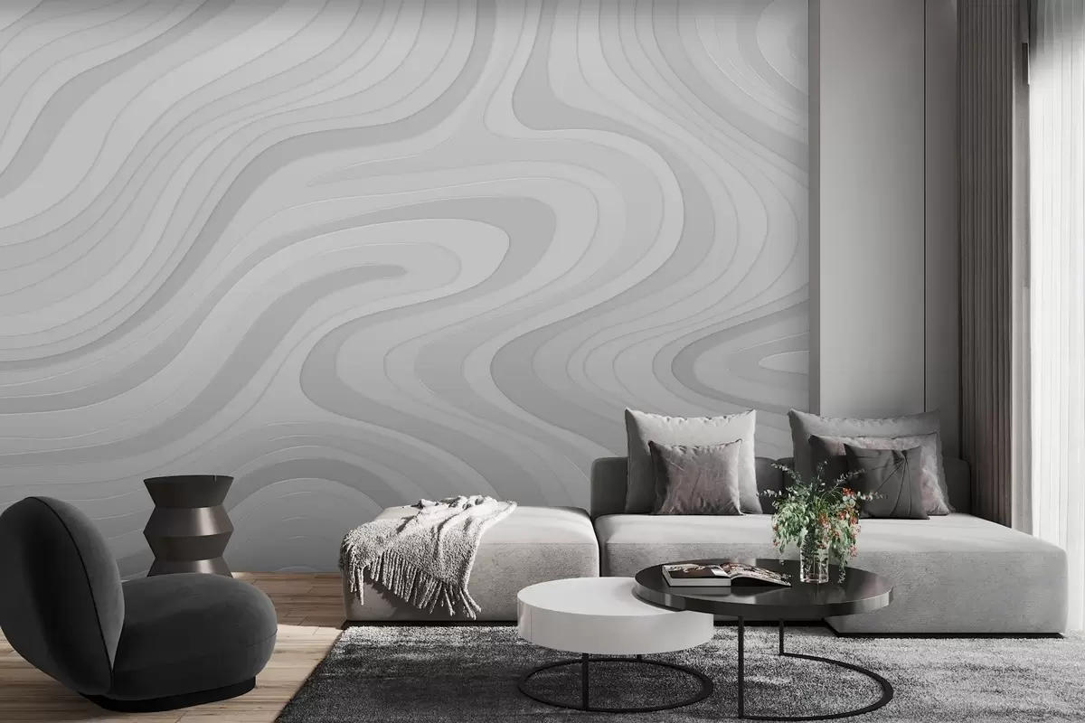 Fototapety abstraktné vlny v sivých odtieňoch w04813v1 - Uwalls.sk Fototapety abstraktné vlny v sivých odtieňoch w04813v1