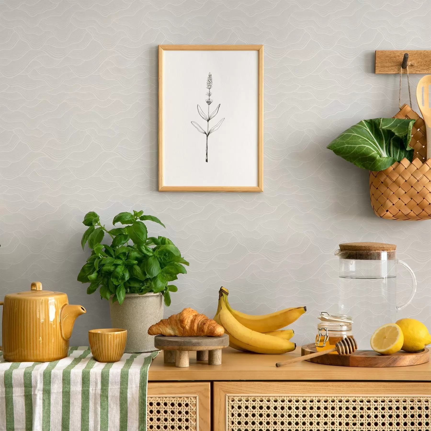 Fototapety Svetelné vlny, takmer biely reliéf, minimálny a00682v2