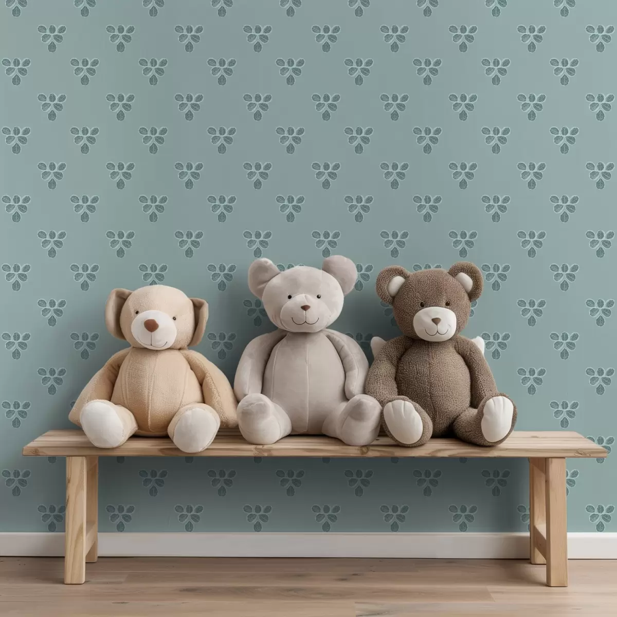 Tapety Malá opakovanie: trojice listov na chladnej modrej farbe a00848v1